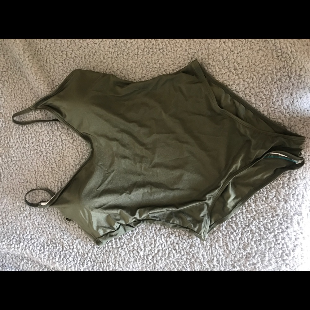 Olive One Piece Bathing Suit